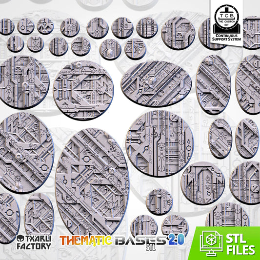 XENO TECHNOLOGY BASES (ROUND) - Thematic bases - Txarli Factory