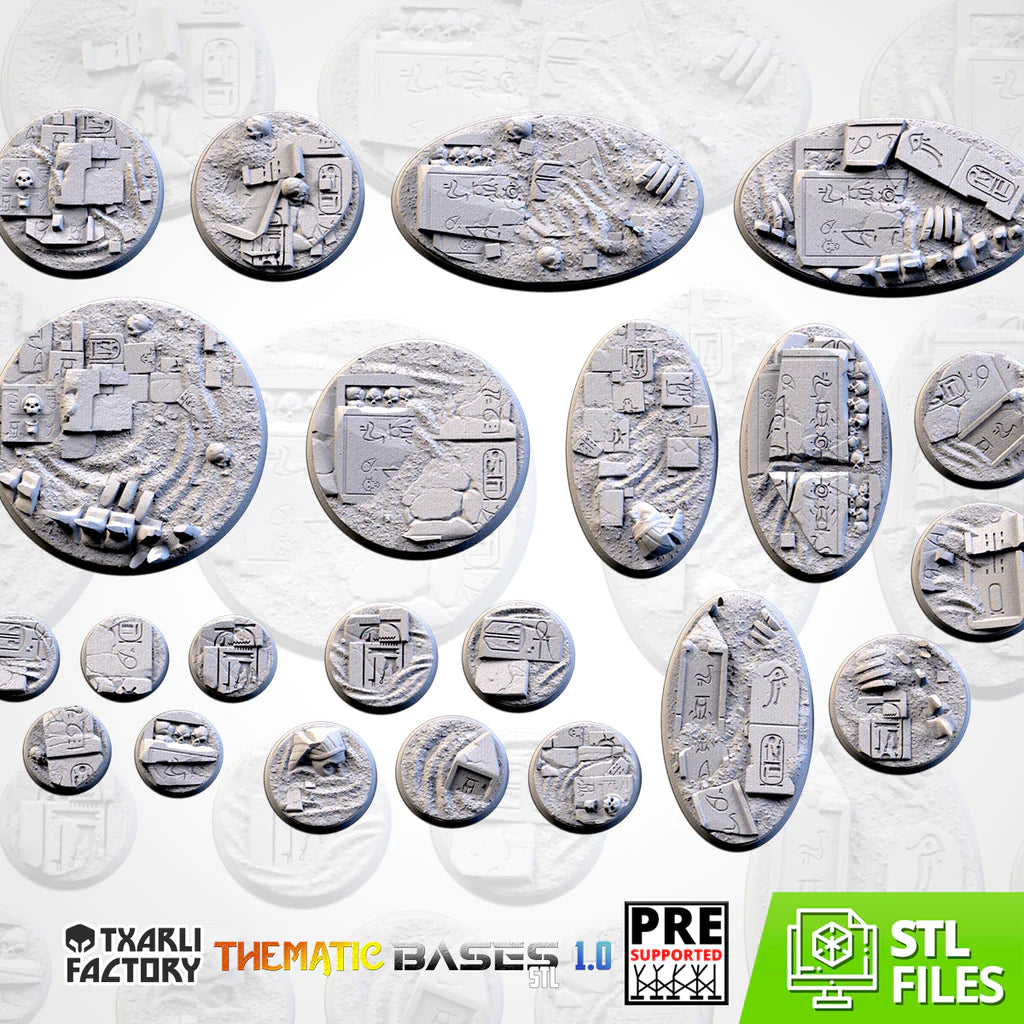 EGYPTIAN BASES (ROUND) - Thematic bases - Txarli Factory