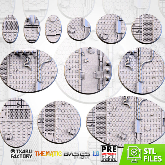 CITY SCIFI BASES (ROUND) - Thematic bases - Txarli Factory