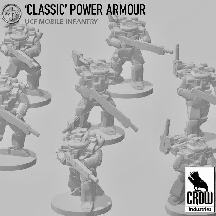 Starship Troopers, Classic Powersuits - 6mm/8mm Epic - Crow Industries