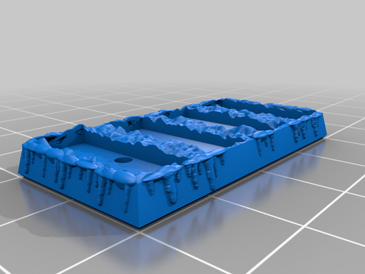 Icy Infantry Base/Movement Tray 2slot/4slot - Warmaster Revolution - 10mm