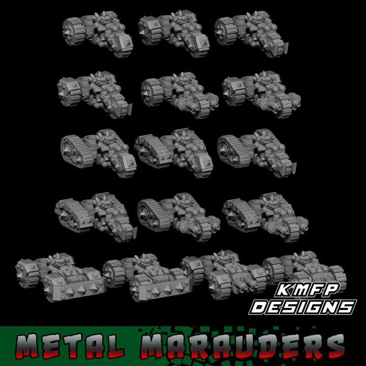 Metal Marauders Grunt Guntracks, trikes and buggies- 6mm/8mm