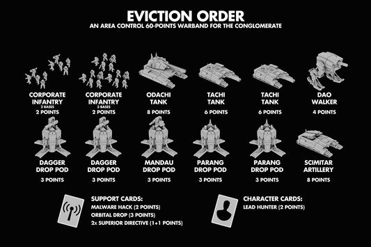 Eviction Order 60 point army - The Conglomerate - Full Spectrum Dominance - 6mm