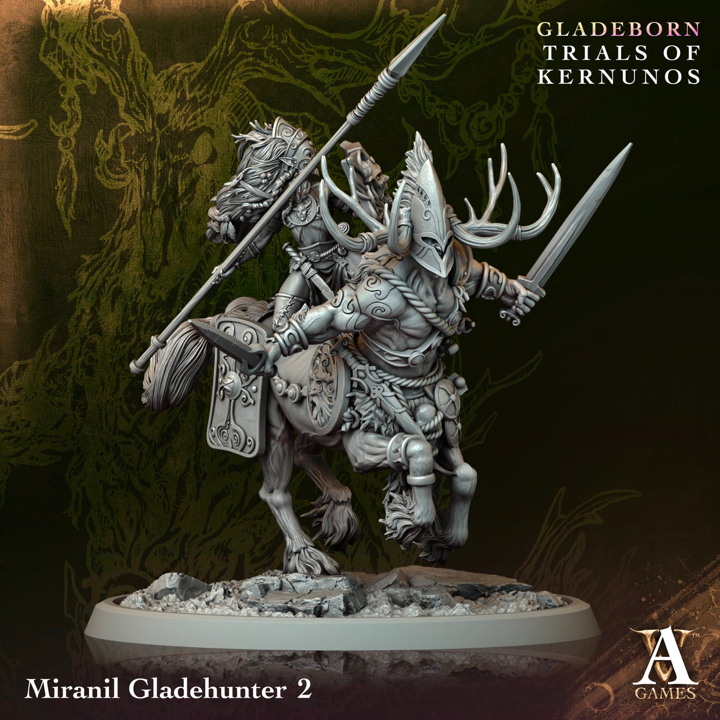 Gladeborn Trials of Kernunos Miranil Gladehunters - Archvillian Games