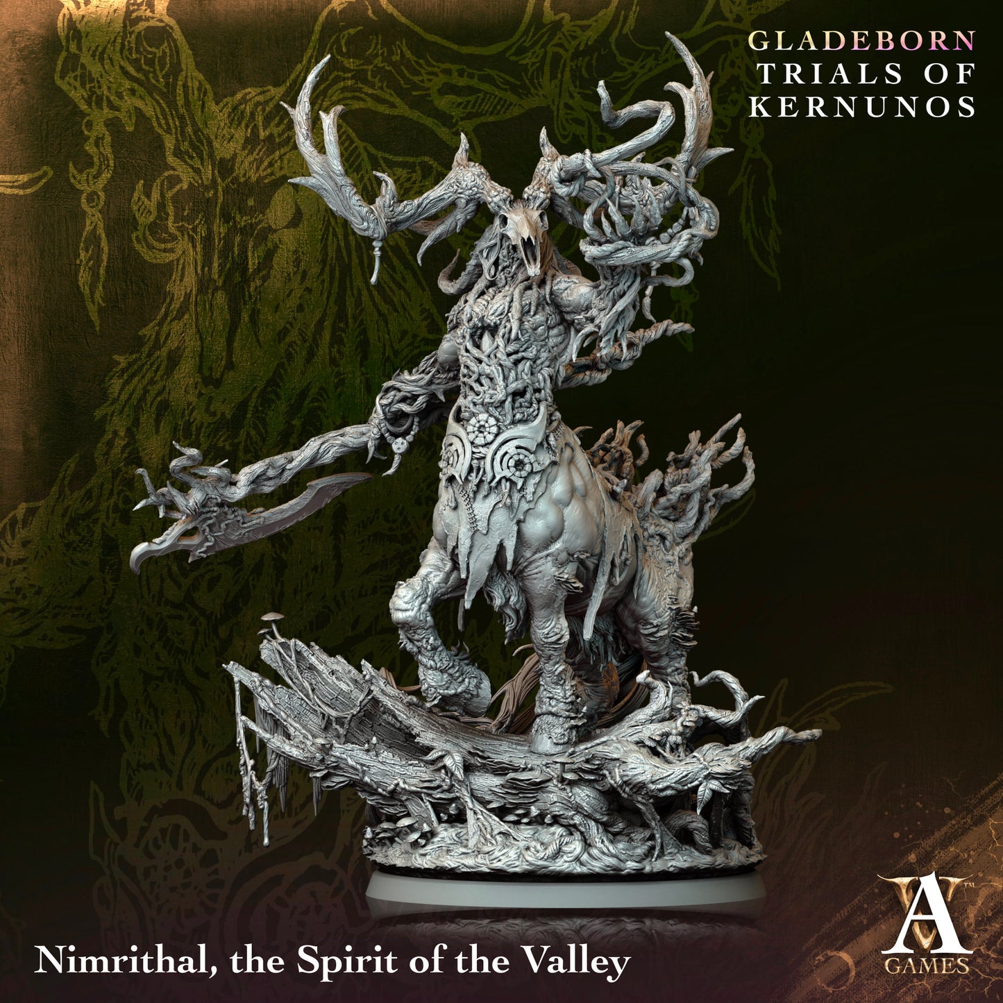 Gladeborn Trials of Kernunos Nimrithal The spirit of the valley - Archvillian Games