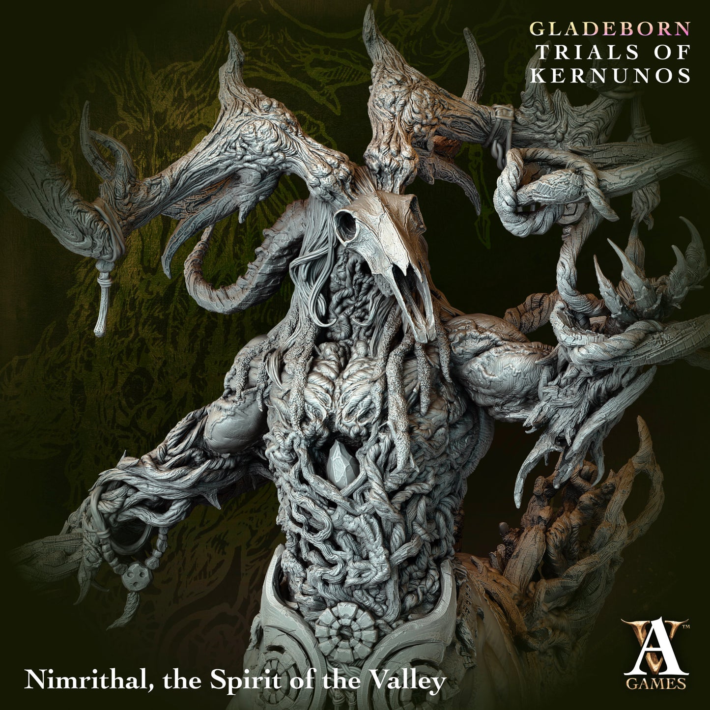 Gladeborn Trials of Kernunos Nimrithal The spirit of the valley - Archvillian Games