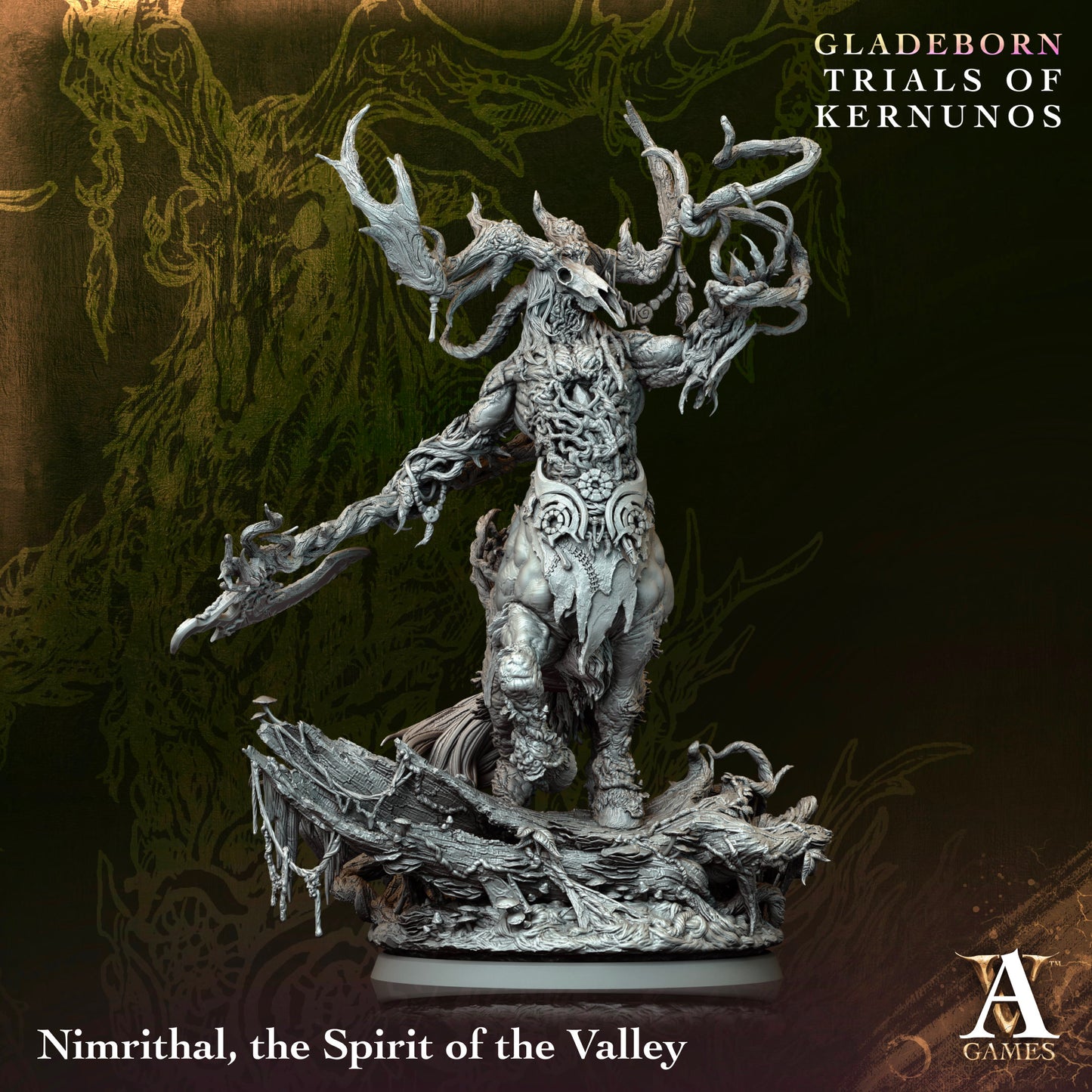 Gladeborn Trials of Kernunos Nimrithal The spirit of the valley - Archvillian Games