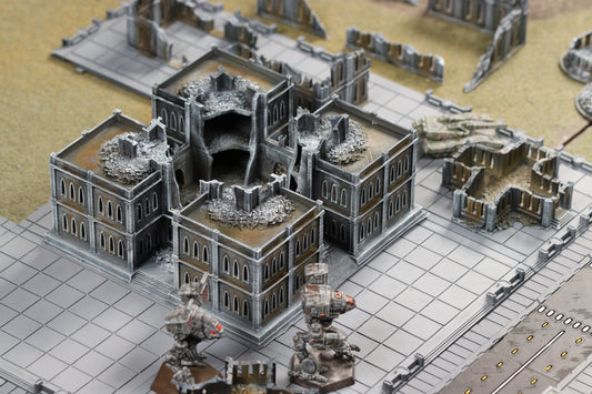 Gothic Ruined Tech Cult Citadel - Wargame Forge