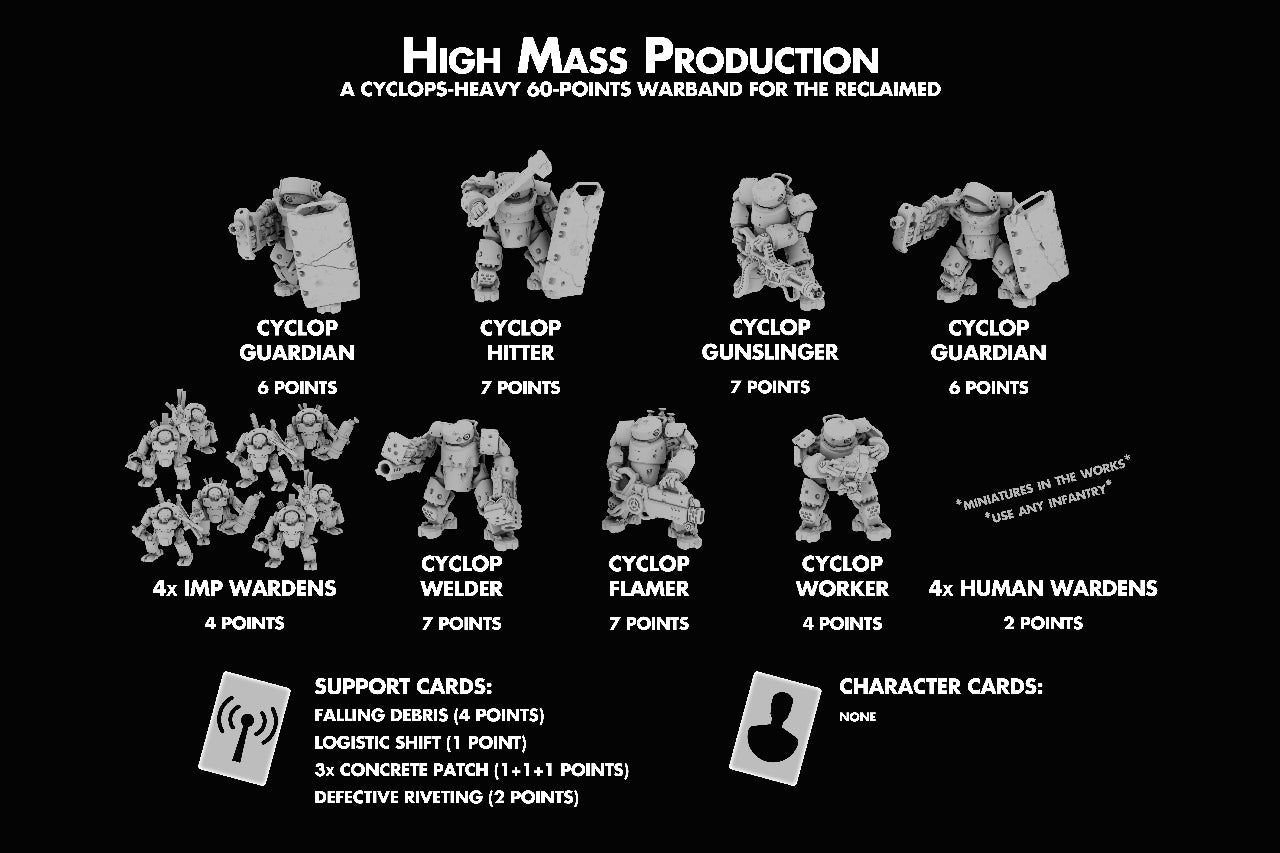 High Mass Production 60 point army - The Reclaimed - Full Spectrum Dominance - 6mm