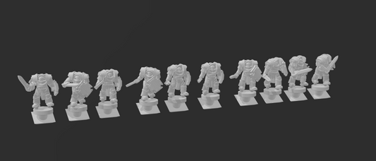 Terminus Cataphrac Crusaders with shields - 6mm/8mm
