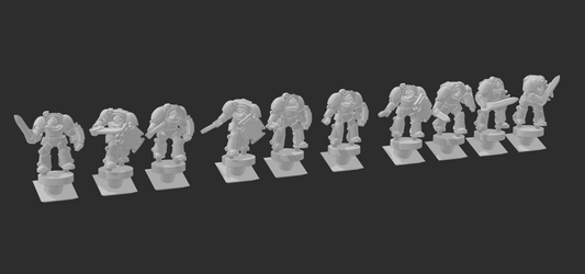 Terminus indom Crusaders with shields - 6mm/8mm
