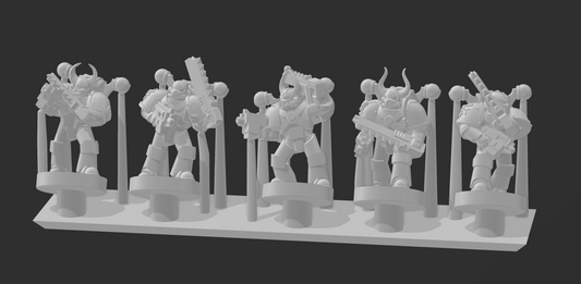 Chaotic Crusaders assault squads - 6mm/8mm