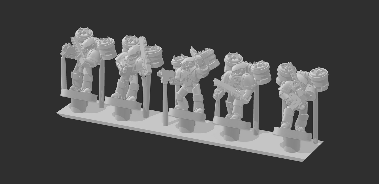 Chaotic Crusaders assault squads - 6mm/8mm