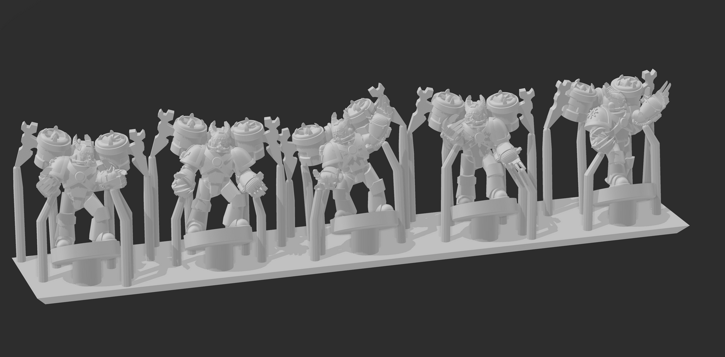 Chaotic Crusaders assault squads - 6mm/8mm