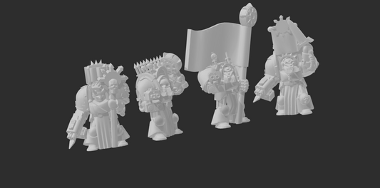 Chaotic Crusaders infantry Command - 6mm/8mm