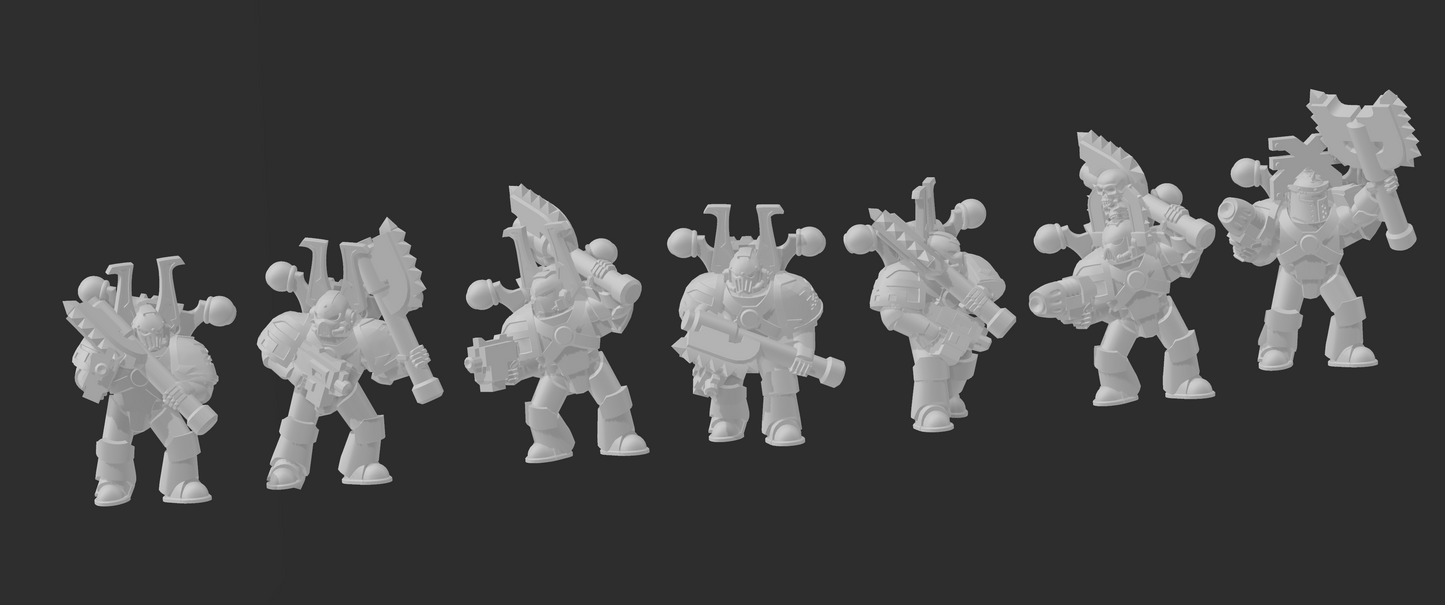 Chaotic Crusaders assault squads - 6mm/8mm