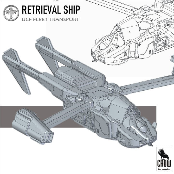 Starship Troopers Retrieval Ship - 6mm/8mm Epic - Crow Industries