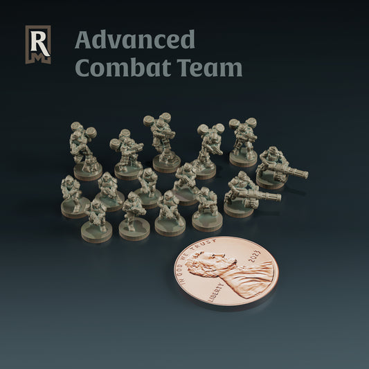 SciFi Advanced combat team - 6mm/8mm - Resinant Miniatures