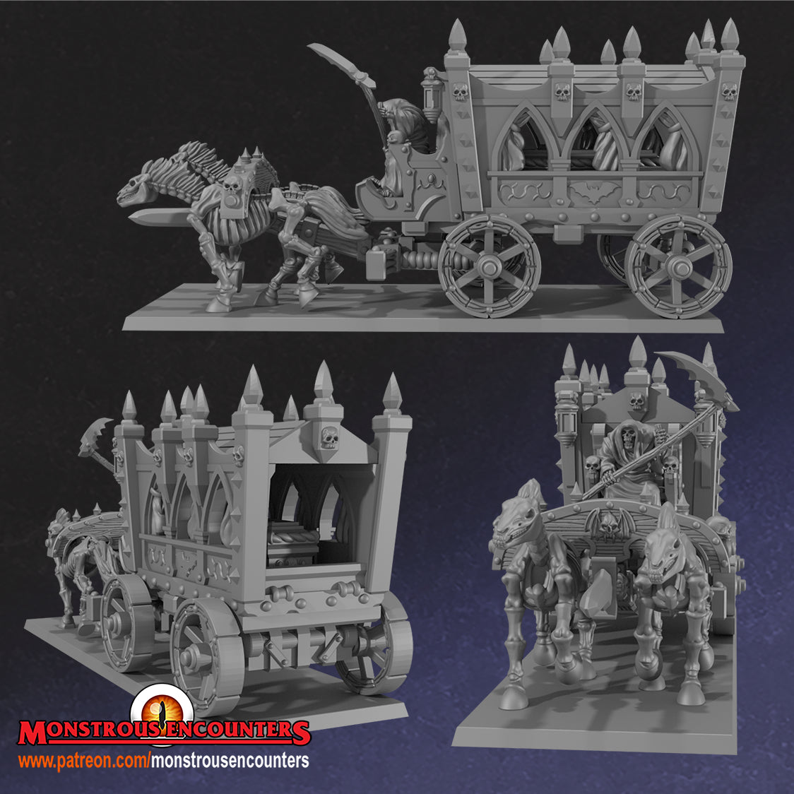 Undead Black Coach - 28/32mm miniatures by Monstrous Encounters