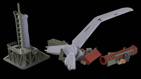 Broken turbine - Miniature Terrain Set