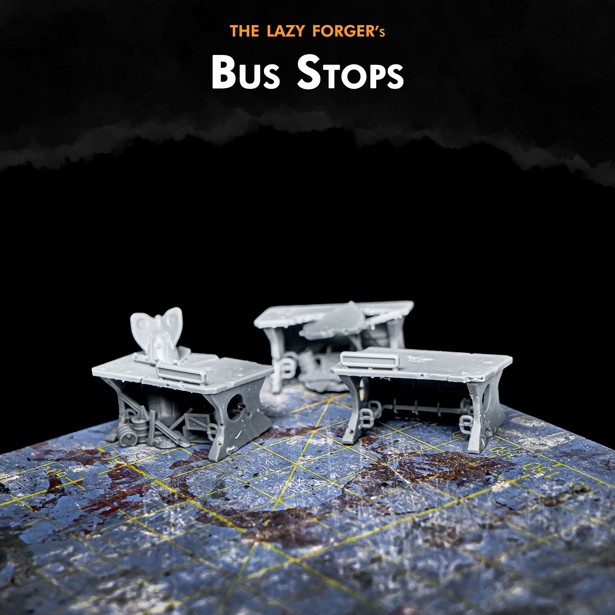 Bus stops - Miniature Terrain Set – AfterDark Prints