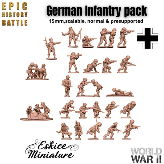 German Infantry Pack - WW2 - 6mm 10mm 15mm