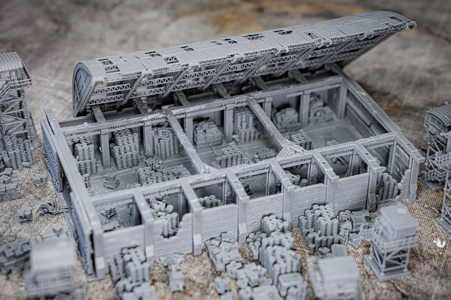 Stockpiles and Forklifts - Miniature Terrain Set