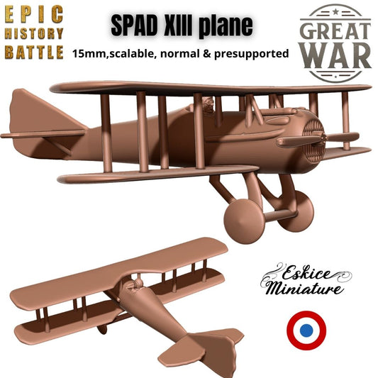 French SPAD XIII plane Pack - WW1 - 6mm 10mm 15mm