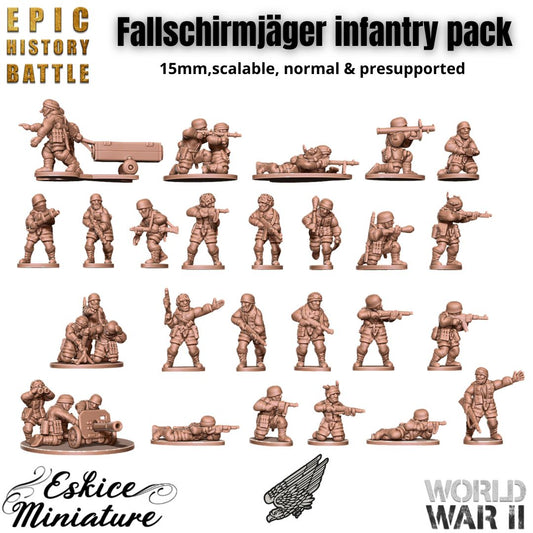 German Fallschirmjäger Infantry Pack - WW2 - 6mm 10mm 15mm