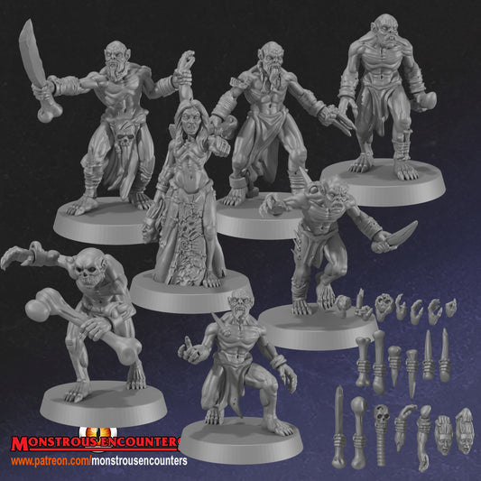 Ghouls - 28/32mm miniatures by Monstrous Encounters