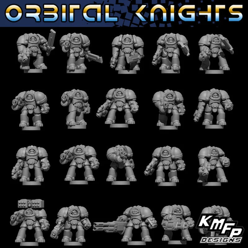 Space Knights Heavy Armour Infantry  - 6mm/8mm