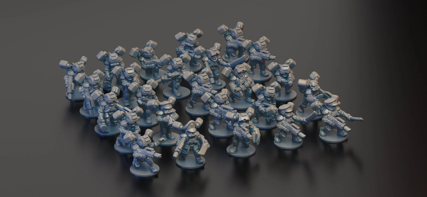 Esyrian Atmospheric Drop Troopers on foot - 6mm/8mm Epic - Wakes Emporium