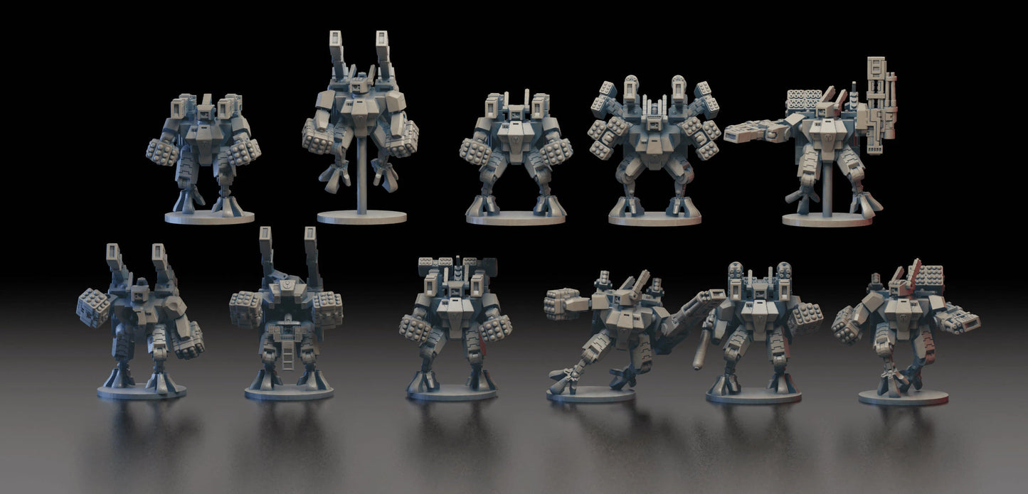 Satotta Infantry Mech Anti Armour Assault Suits - 6mm/8mm Epic - Wakes Emporium