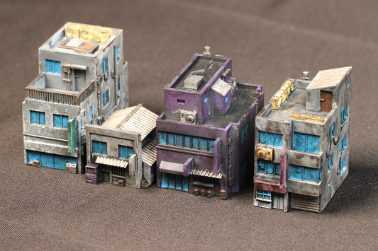 Asian City 1 - Miniature Terrain Set (6 Buildings)