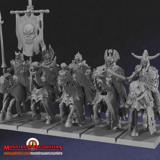 Mounted Barrow Wights - 28/32mm miniatures by Monstrous Encounters