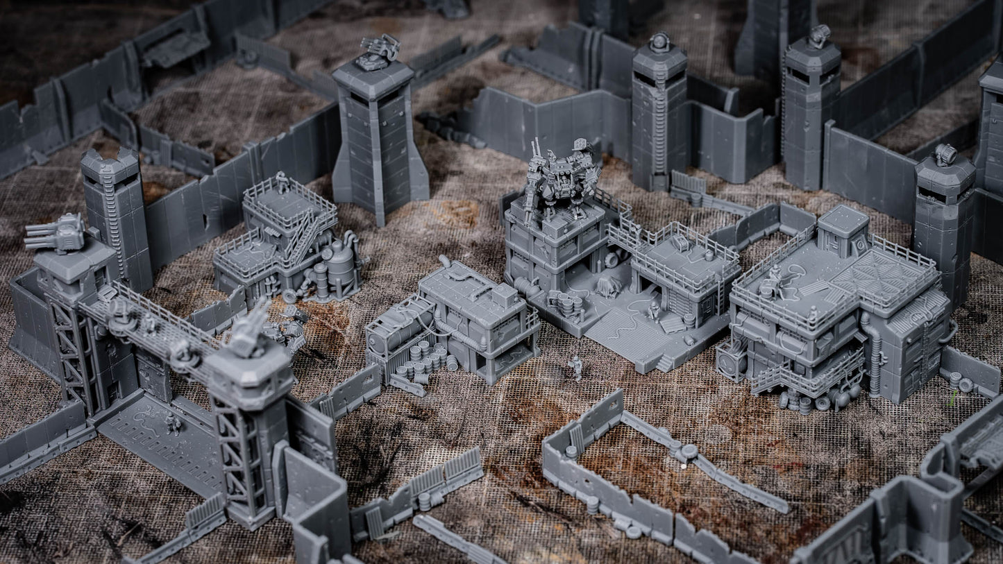 Research Buildings - Miniature Terrain Set (4 Buildings)