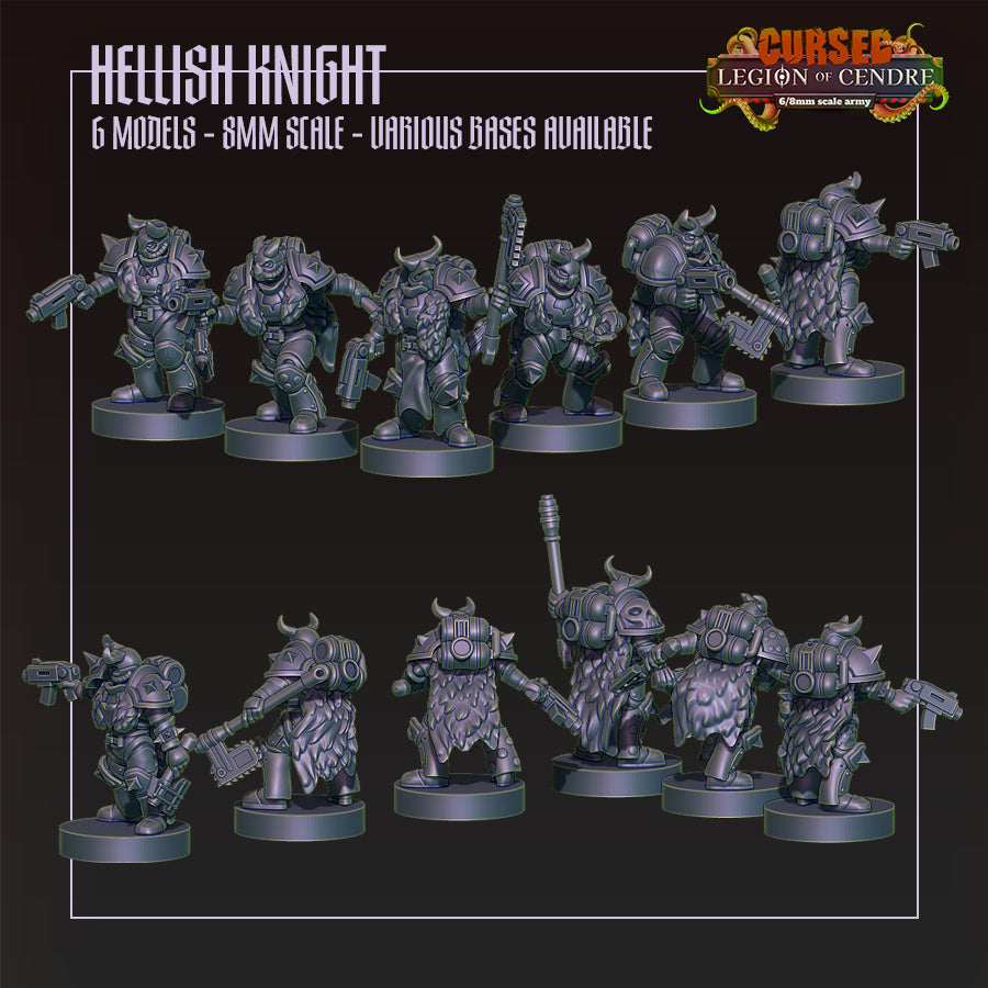 Cursed Legion of Cendre Hell Knights - 6mm/8mm - Bishok