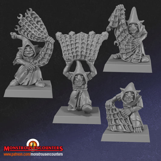 Cave Goblin Catchers - 28/32mm miniatures by Monstrous Encounters