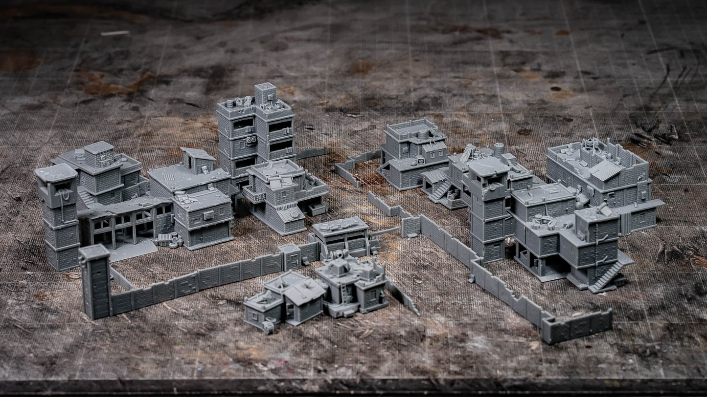 Favelas - Miniature Terrain Set (12 Buildings)