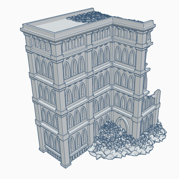 Gothic Ruined Building 20 - Wargame Forge