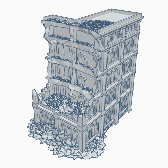 Gothic Ruined Building 20 - Wargame Forge