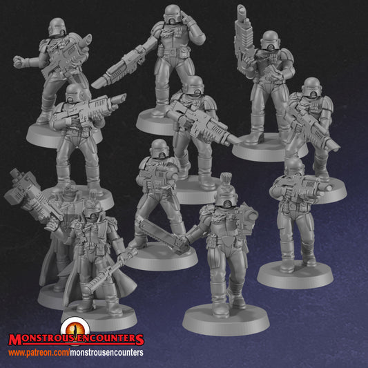Imperial Arbiters w/ Lasrifles - 28/32mm miniatures by Monstrous Encounters