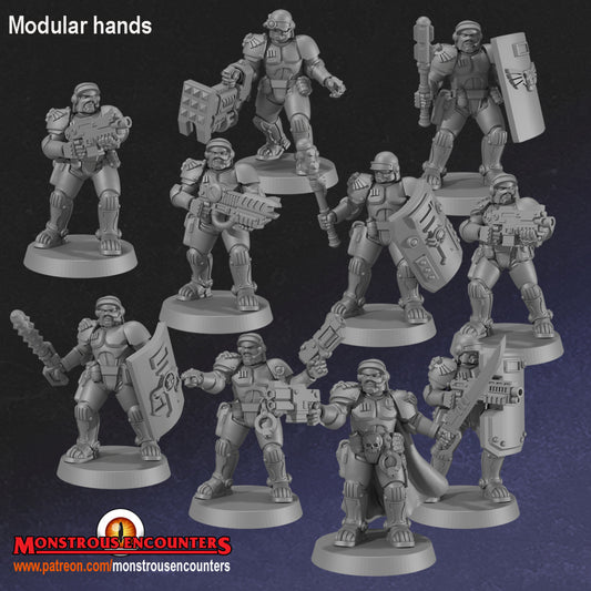 Imperial Arbiters Shock Team - 28/32mm miniatures by Monstrous Encounters