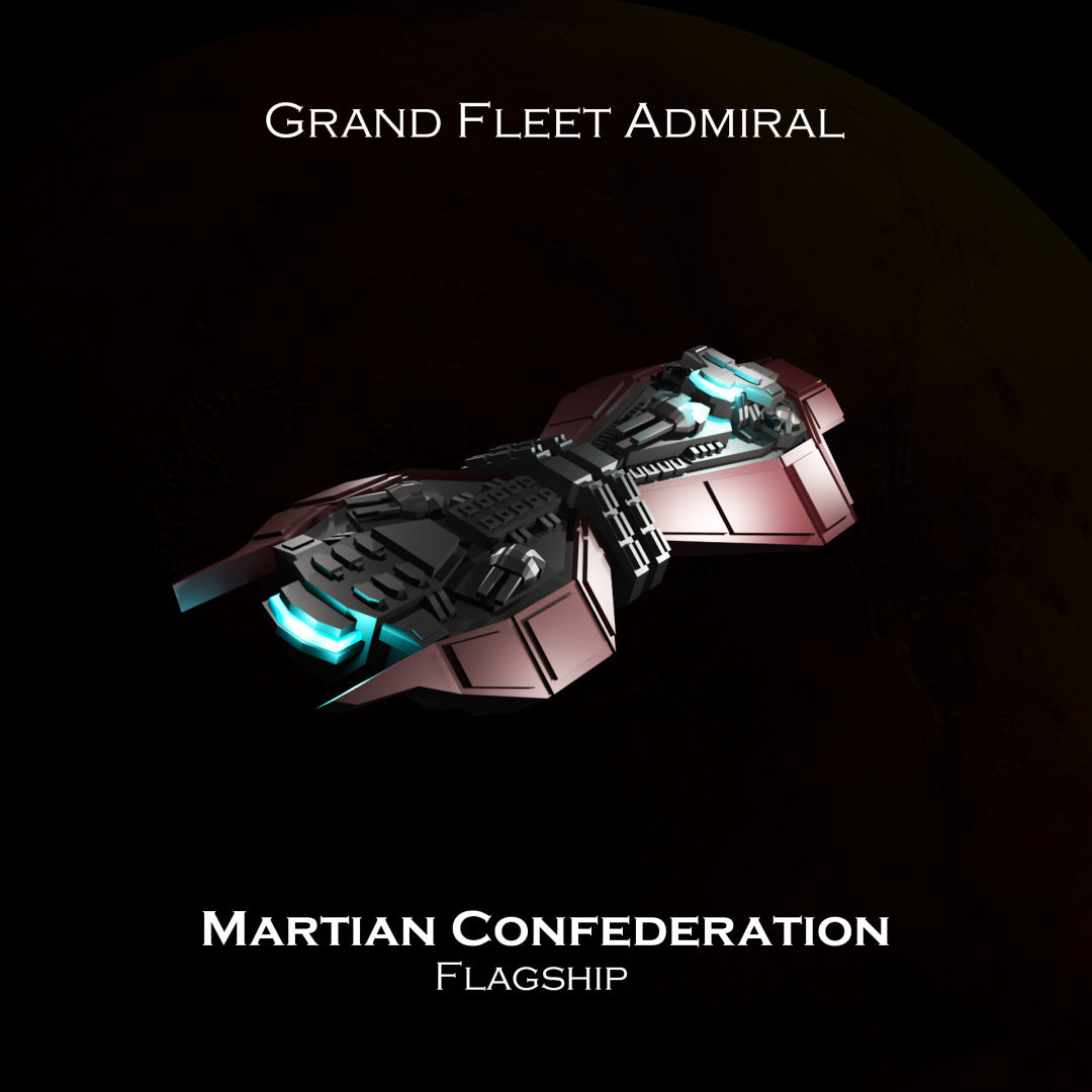 Martian Confederation Flagships and Expansions - Grand Fleet Admiral Tabletop - 1/5000 Scale