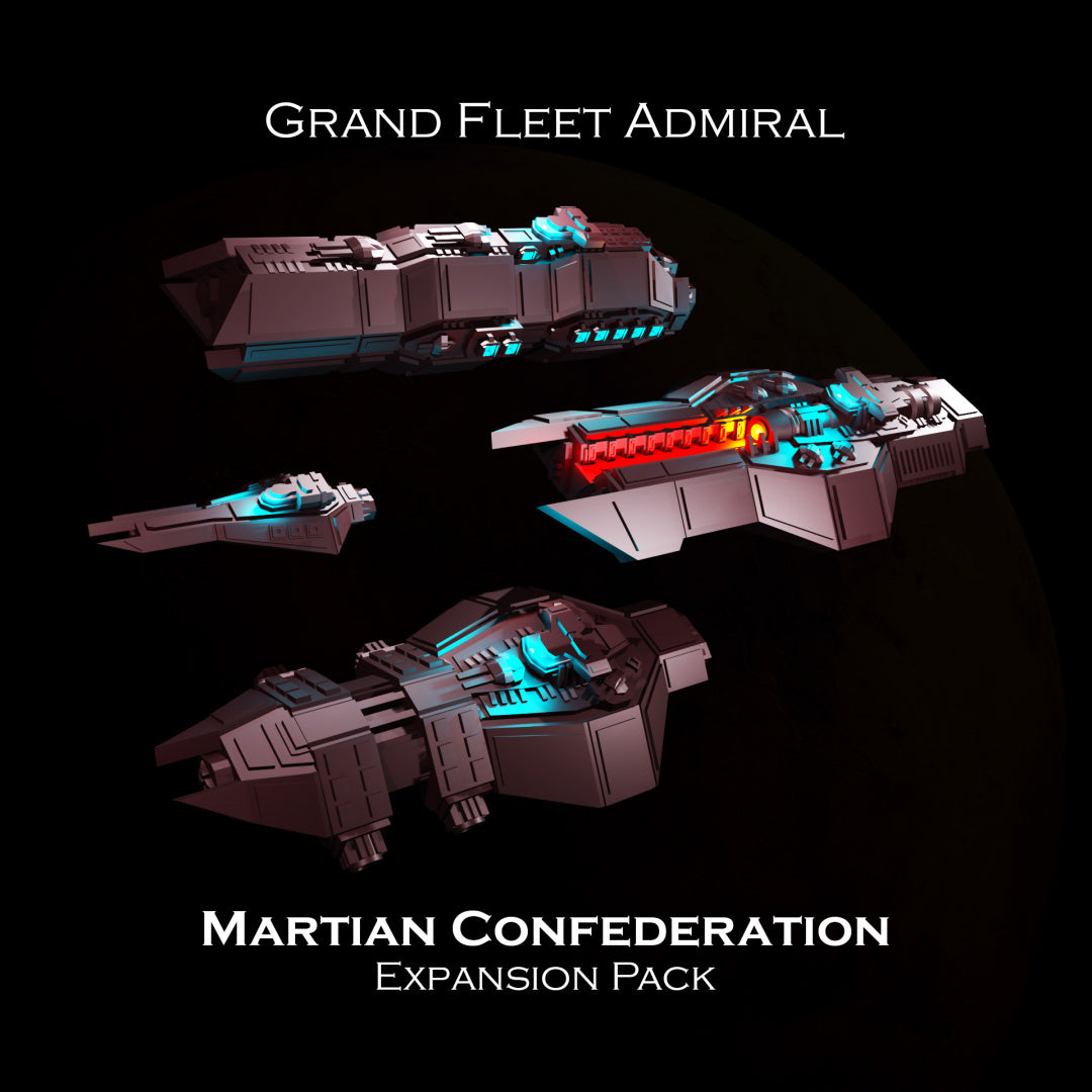 Martian Confederation Flagships and Expansions - Grand Fleet Admiral Tabletop - 1/5000 Scale