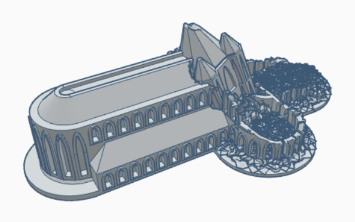 Gothic Ruined Cathedral GR029 - Wargame Forge