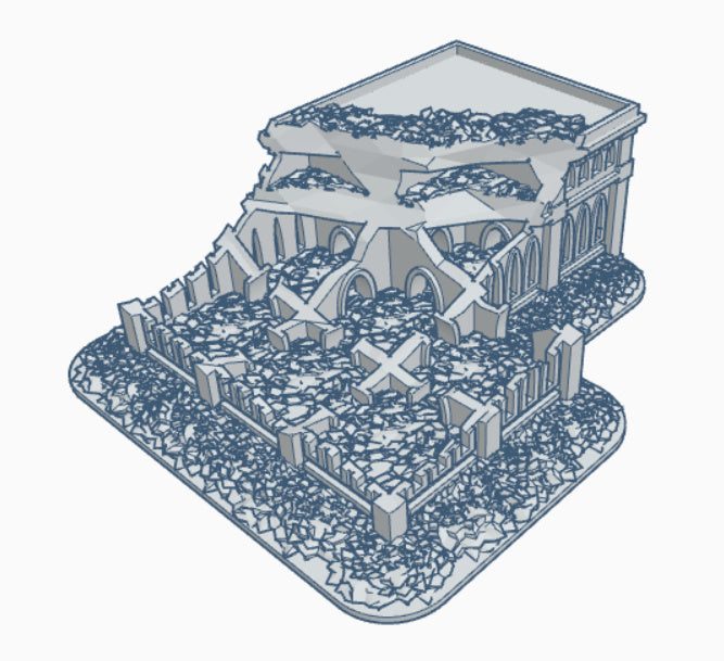 Gothic Ruined Building 92 GR092 - Wargame Forge