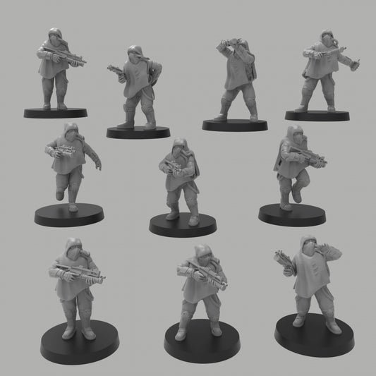 Conscripted Miners SMGs  - ThatEvilOne - 28mm/32mm