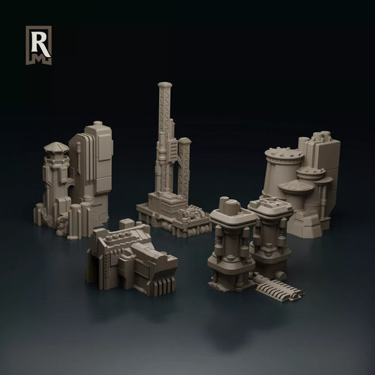 Cityscape Terrain Set 7 - Miniature Terrain Set epic 6mm/8mm battletech