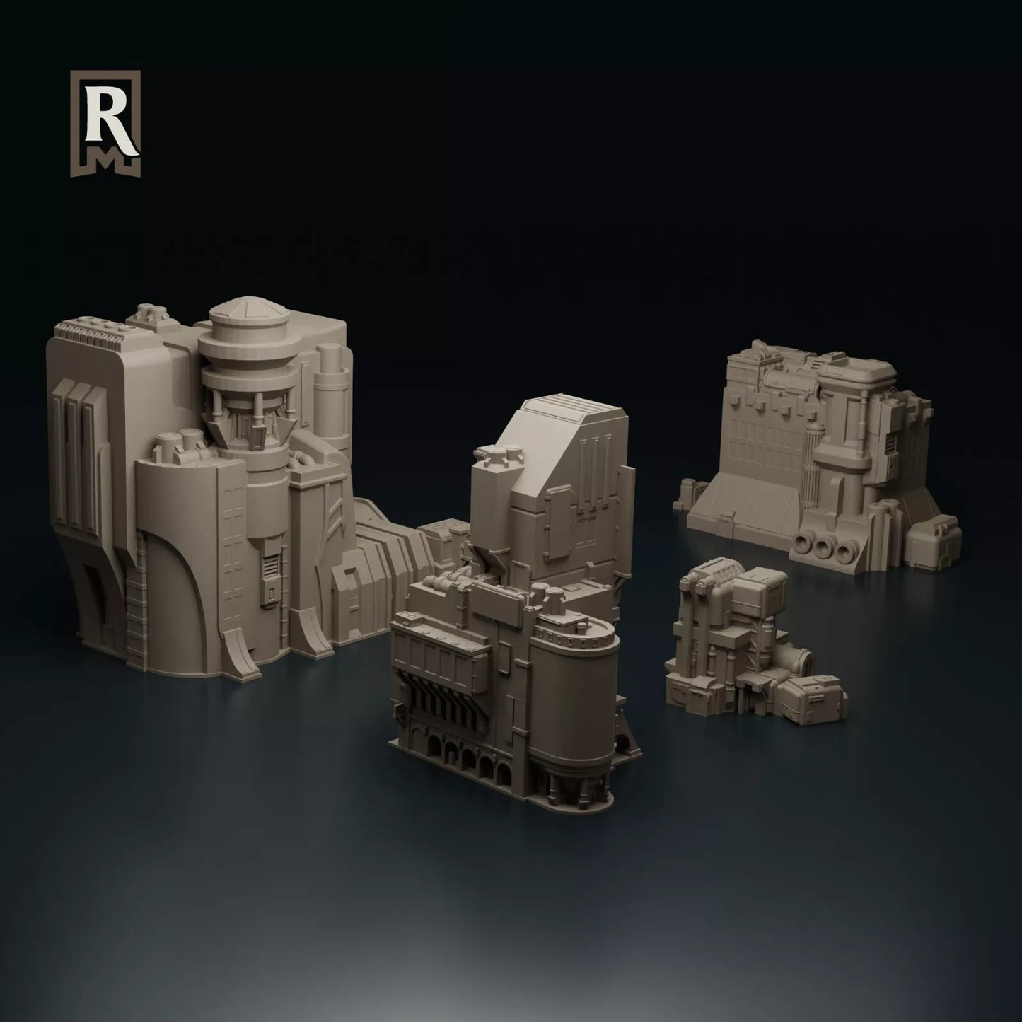 Industrial City Set 2 - Miniature Terrain Set epic 6mm/8mm battletech